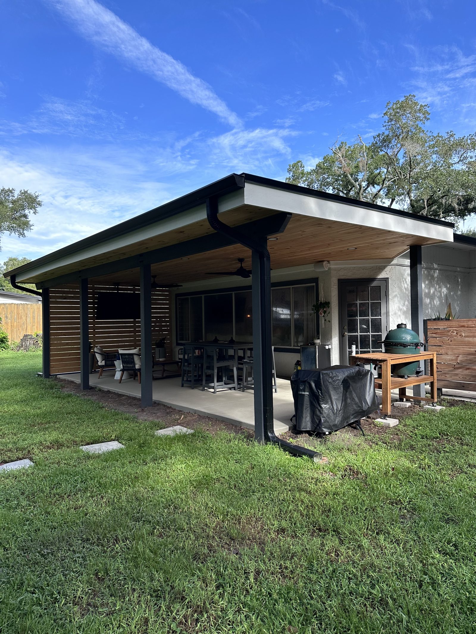 Covered patio and pergola