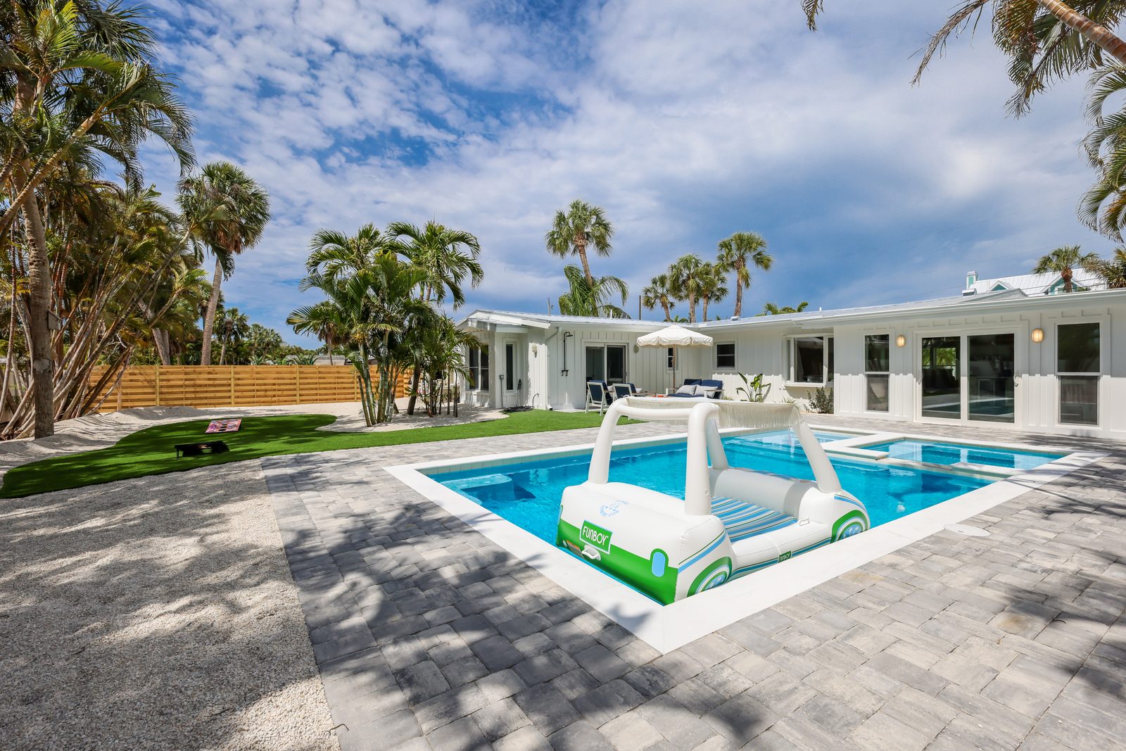 Pool and paver deck